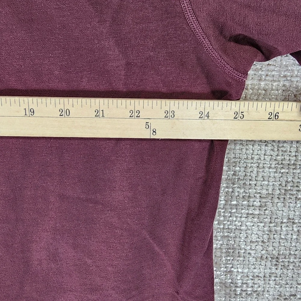 BYLT V-Neck Lux Tee Shirt Mens XXL Burgundy Short Sleeve Performance Gym Nice